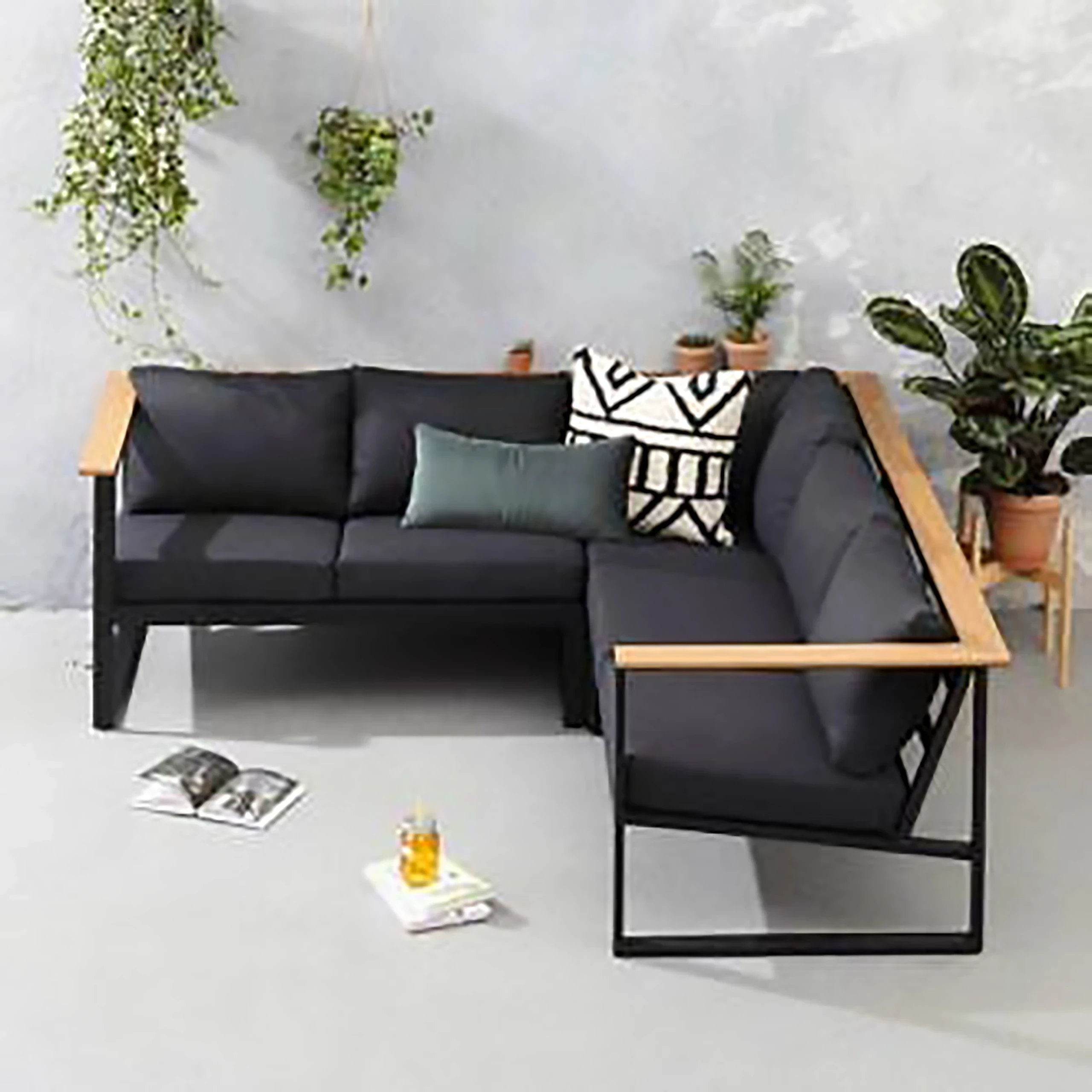 cal.sof.07 - L Sofa - wood - steel