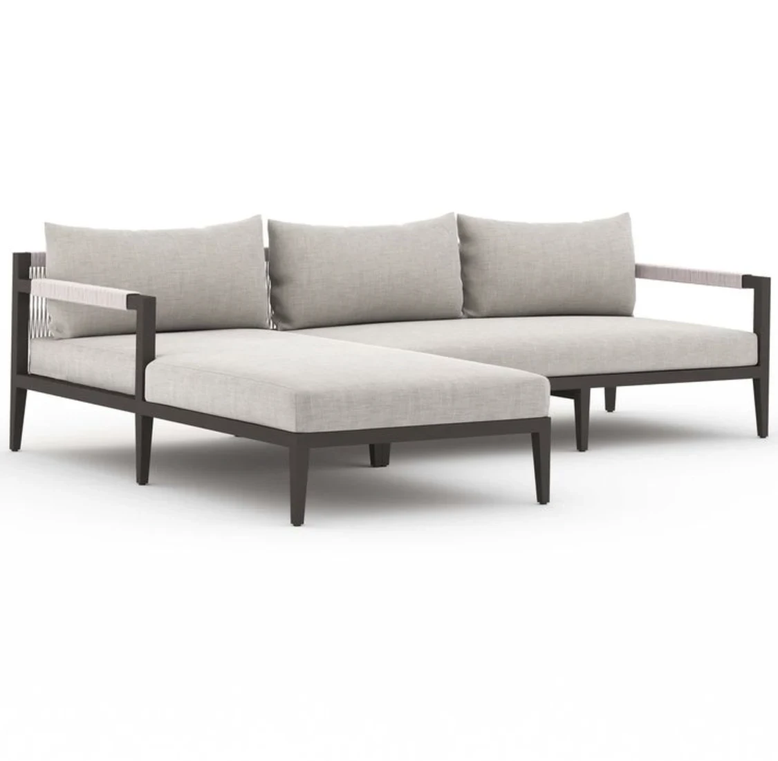 cal.sof.40 - L Sofa with side table - wood - steel