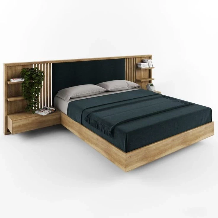 cal.bed.07-Bed 160cm - mosky wood - steel