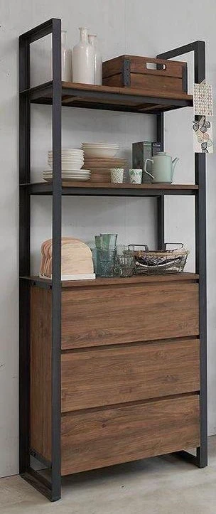 cal.unt.01 -shelving unit- wood - lron