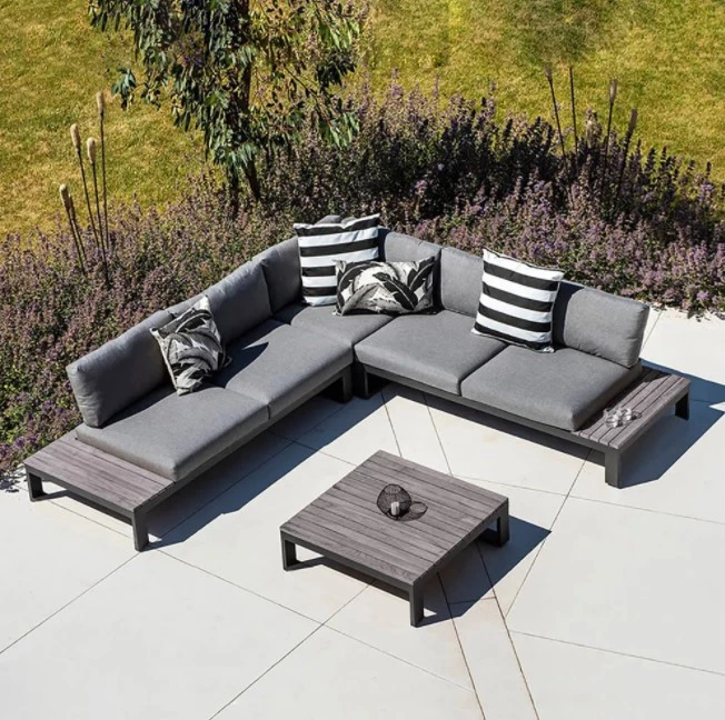 sof.13 - Set of Outdoor L-shape sofa with table